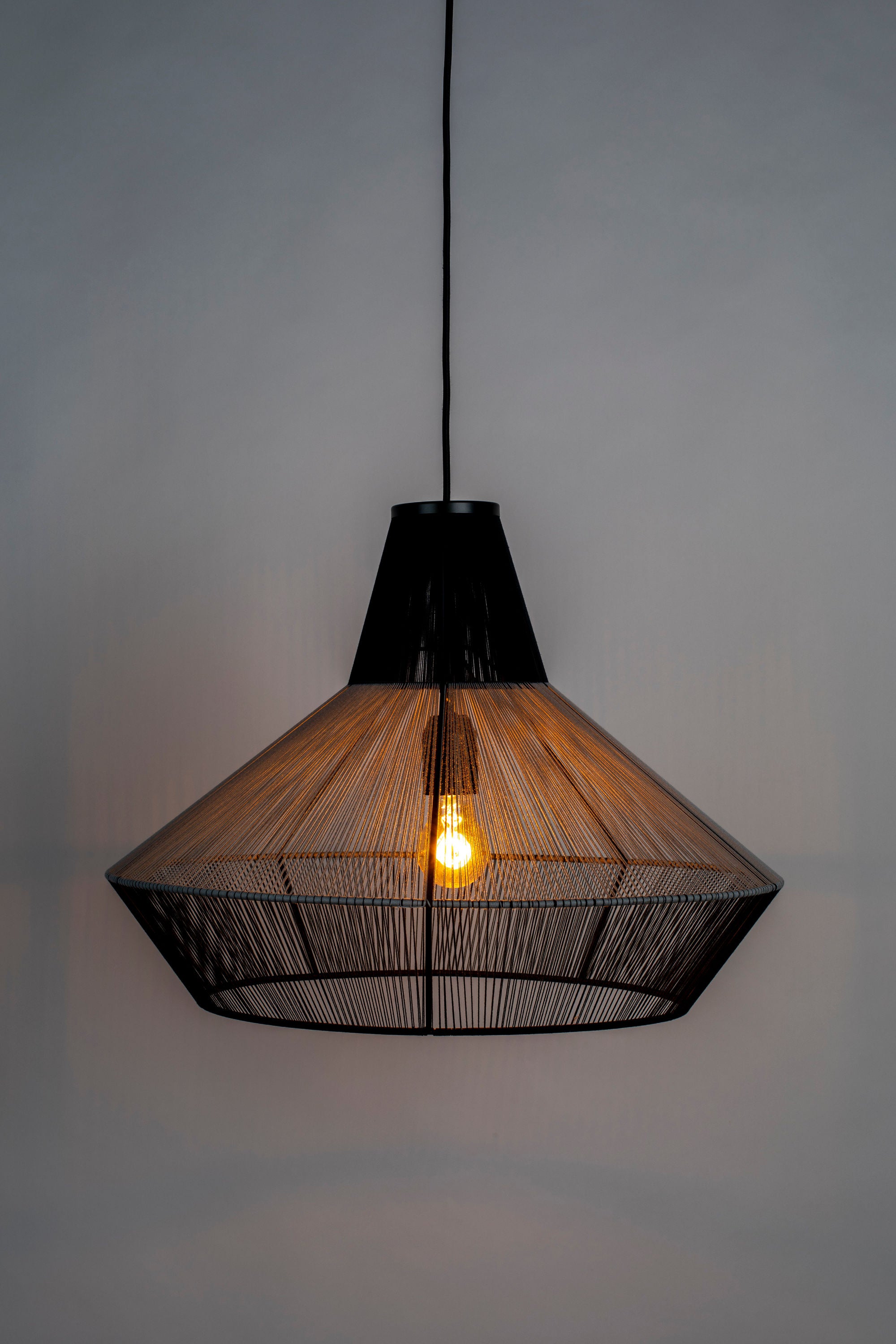 Zuiver Fairy Stone Grey Cotton Thread Pendant Lamp
